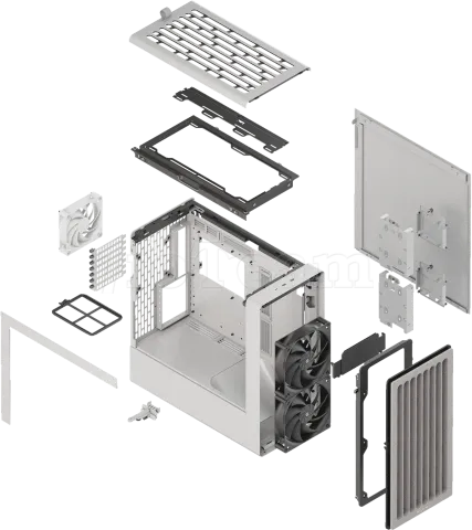 Photo de Boitier Moyen Tour ATX HAVN BF 360 avec panneau vitré (Blanc)