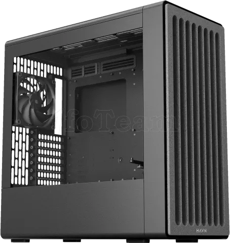 Photo de Boitier Moyen Tour ATX HAVN BF 360 Flow avec panneau vitré (Noir)