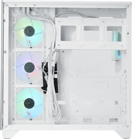 Photo de Boitier Moyen Tour ATX iTek Dark Cave Pano RGB avec panneaux vitrés (Blanc)