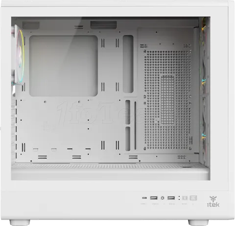 Photo de Boitier Moyen Tour ATX iTek Meshcore 36W ARGB avec panneau vitré (Blanc)