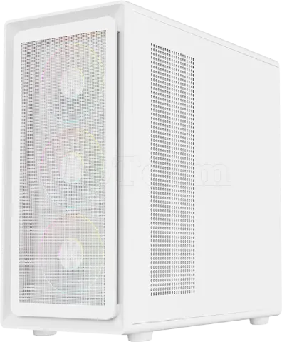 Photo de Boitier Moyen Tour ATX iTek Meshcore 36W ARGB avec panneau vitré (Blanc)
