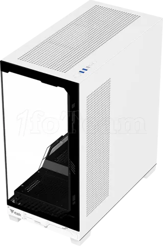 Photo de Boitier Moyen Tour ATX iTek Nebralux 01 ARGB avec panneaux vitrés (Noir/Blanc)