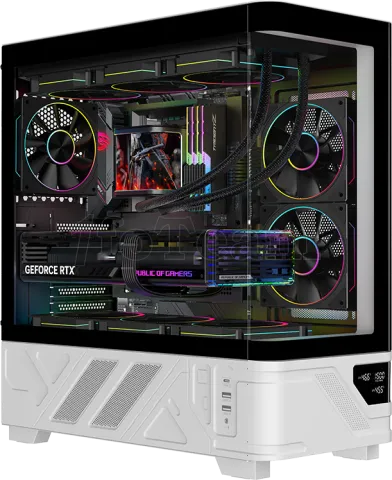 Photo de Boitier Moyen Tour ATX iTek Netron ARGB avec panneaux vitrés (Noir/Blanc)