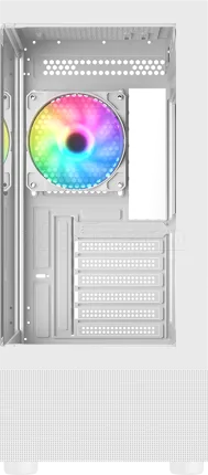 Photo de Boitier Moyen Tour ATX iTek Showbui 33 RGB avec panneaux vitrés (Blanc)