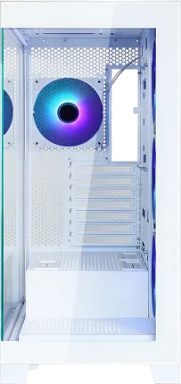 Photo de Boitier Moyen Tour ATX iTek Showbui 45 RGB avec panneaux vitrés (Blanc)