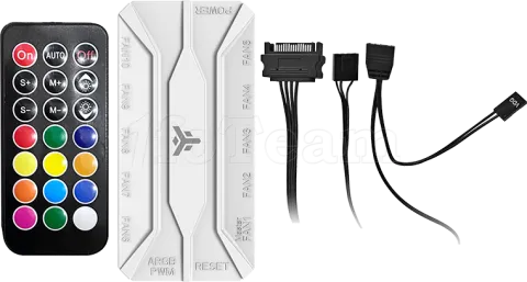 Photo de Boitier Moyen Tour ATX iTek Showbui Wave 82W ARGB avec panneaux vitrés (Blanc)