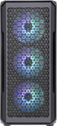 Photo de Boitier Moyen Tour ATX iTek Six Triangle RGB avec panneau vitré (Noir)