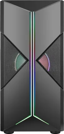 Photo de Boitier Moyen Tour ATX iTek Spacirc XO RGB avec panneau vitré (Noir)