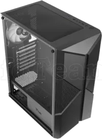 Photo de Boitier Moyen Tour ATX iTek Spacirc XO RGB avec panneau vitré (Noir)