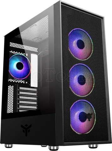 Photo de Boitier Moyen Tour ATX iTek Vertibra H210 RGB avec panneau vitré (Noir)