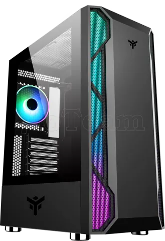 Photo de Boitier Moyen Tour ATX iTek Vertibra X210 RGB avec panneau vitré (Noir)