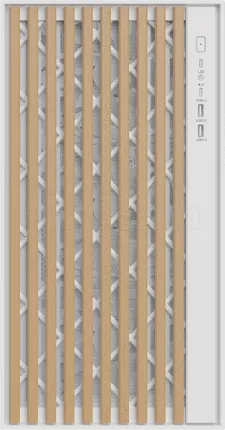 Photo de Boitier Moyen Tour ATX iTek Woody avec panneaux vitrés (Blanc/Marron)