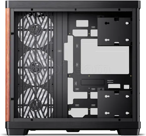 Photo de Boitier Moyen Tour ATX Jonsbo TK-4 RGB avec panneaux vitrés (Noir/Bois)
