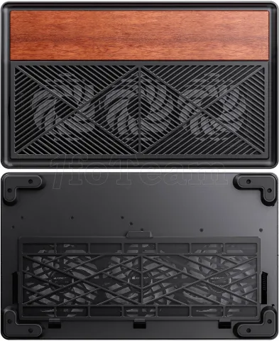 Photo de Boitier Moyen Tour ATX Jonsbo TK-4 RGB avec panneaux vitrés (Noir/Bois)