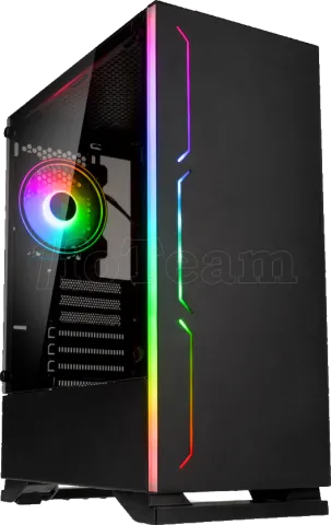 Photo de Boitier Moyen Tour ATX Kolink Inspire K11 RGB avec panneaux vitrés (Noir)
