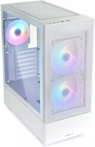 Photo de Boitier Moyen Tour ATX Lian-Li Lancool 205 Mesh C RGB avec panneau vitré (Blanc)