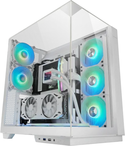 Photo de Boitier Moyen Tour ATX Mars Gaming MC-3GF RGB avec panneaux vitrés (Blanc)