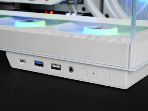 Photo de Boitier Moyen Tour ATX Mars Gaming MC-3GF RGB avec panneaux vitrés (Blanc)
