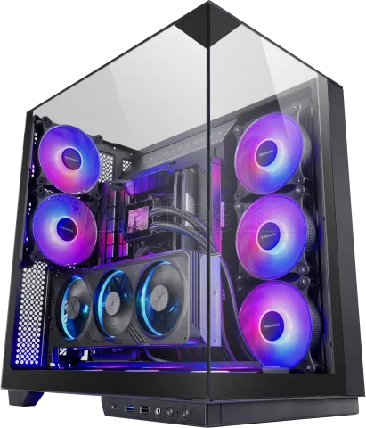 Photo de Boitier Moyen Tour ATX Mars Gaming MC-3GF RGB avec panneaux vitrés (Noir)