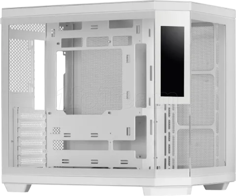 Photo de Boitier Moyen Tour ATX Mars Gaming MC-3T Core LCD avec panneaux vitrés (Blanc)