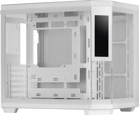 Photo de Boitier Moyen Tour ATX Mars Gaming MC-3T Core LCD avec panneaux vitrés (Blanc)