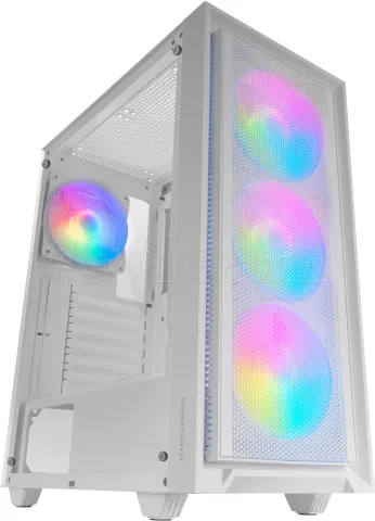 Photo de Boitier Moyen Tour ATX Mars Gaming MC-Air RGB avec panneau vitré (Blanc)