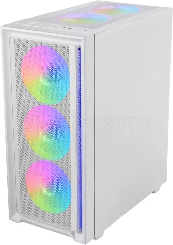 Photo de Boitier Moyen Tour ATX Mars Gaming MC-Air RGB avec panneau vitré (Blanc)