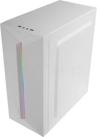 Photo de Boitier Moyen Tour ATX Mars Gaming MC-Blaze RGB avec panneaux vitrés (Blanc)