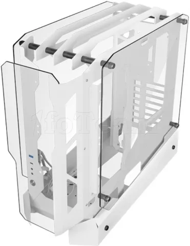 Photo de Boitier Moyen Tour ATX Mars Gaming MC-Edge RGB avec panneaux vitrés (Blanc)