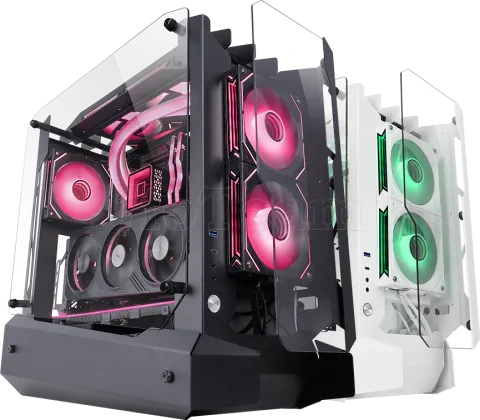 Photo de Boitier Moyen Tour ATX Mars Gaming MC-Edge RGB avec panneaux vitrés (Noir)