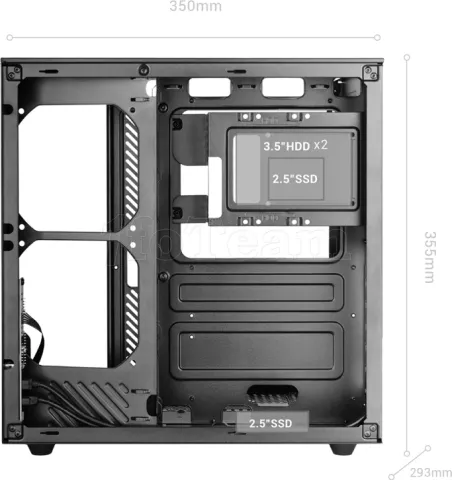 Photo de Boitier Moyen Tour ATX Mars Gaming MC-InfiniOLite avec panneaux vitrés (Blanc)