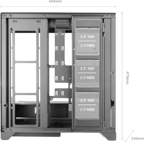 Photo de Boitier Moyen Tour ATX Mars Gaming MC-LCDX avec panneaux vitrés (Noir)