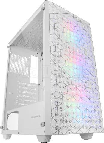 Photo de Boitier Moyen Tour ATX Mars Gaming MC-Mag RGB avec panneau vitré (Blanc)