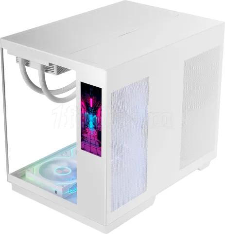 Photo de Boitier Moyen Tour ATX Mars Gaming MC-Mirage avec panneaux vitrés (Blanc)