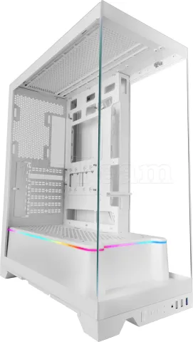 Photo de Boitier Moyen Tour ATX Mars Gaming MC-Prisma avec panneaux vitrés (Blanc)