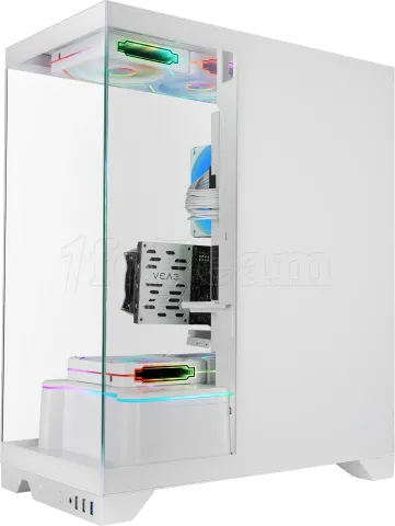 Photo de Boitier Moyen Tour ATX Mars Gaming MC-Prisma avec panneaux vitrés (Blanc)