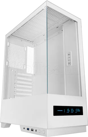 Photo de Boitier Moyen Tour ATX Mars Gaming MC-Pulsar avec panneaux vitrés (Blanc)