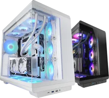 Photo de Boitier Moyen Tour ATX Mars Gaming MC-REV RGB avec panneaux vitrés (Blanc)