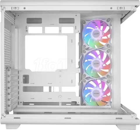 Photo de Boitier Moyen Tour ATX Mars Gaming MC-Rev RGB avec panneaux vitrés (Blanc)