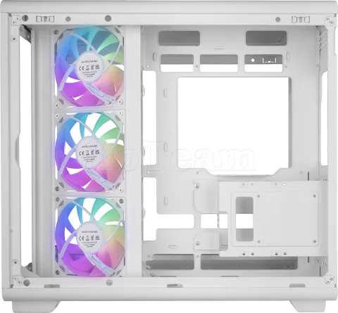 Photo de Boitier Moyen Tour ATX Mars Gaming MC-Rev RGB avec panneaux vitrés (Blanc)