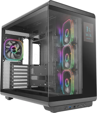 Photo de Boitier Moyen Tour ATX Mars Gaming MC-RevPro RGB avec panneaux vitrés (Noir)
