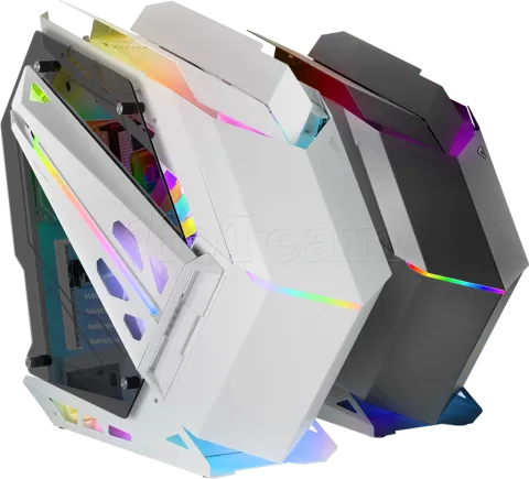 Photo de Boitier Moyen Tour ATX Mars Gaming MC-Titan RGB avec panneaux vitrés (Blanc)