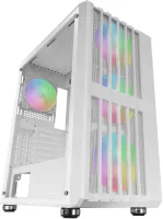 Photo de Boitier Moyen Tour ATX Mars Gaming MC-Vault RGB avec panneau vitré (Blanc)