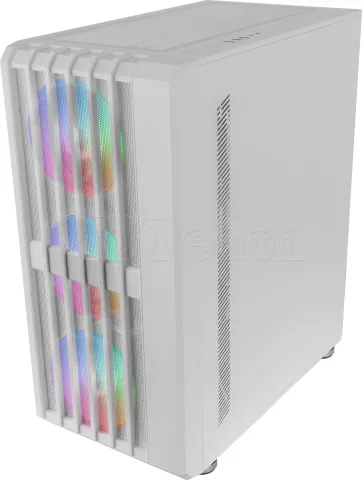 Photo de Boitier Moyen Tour ATX Mars Gaming MC-Vault RGB avec panneau vitré (Blanc)