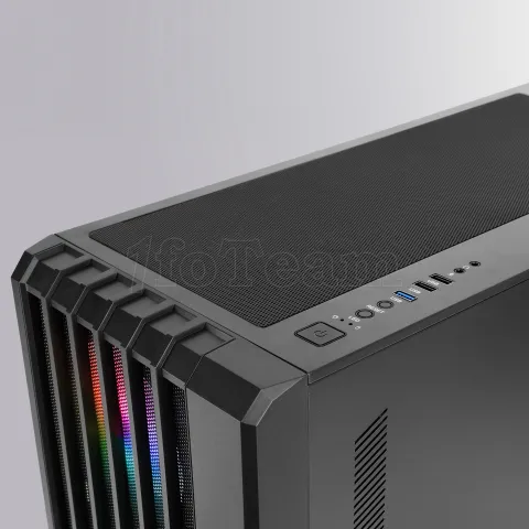Photo de Boitier Moyen Tour ATX Mars Gaming MC-Vault RGB avec panneau vitré (Noir)