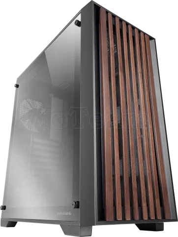 Photo de Boitier Moyen Tour ATX Mars Gaming MC-Wood avec panneau vitré (Noir/Chrome)