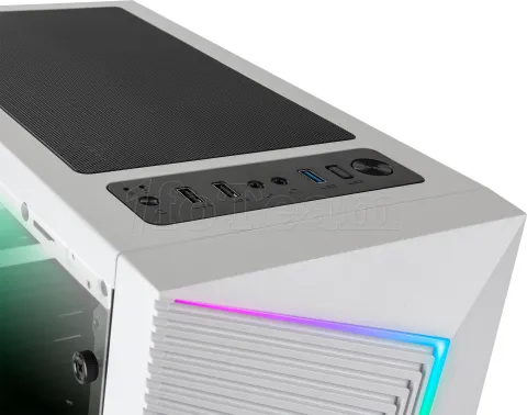 Photo de Boitier Moyen Tour ATX Mars Gaming MC-X7 RGB avec panneau vitré (Blanc)