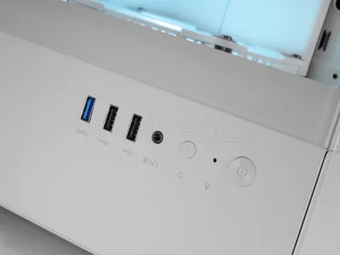Photo de Boitier Moyen Tour ATX Mars Gaming MC-XO RGB avec panneaux vitrés (Blanc)