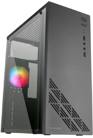 Photo de Boitier Moyen Tour ATX Mars Gaming MC100 RGB avec panneau vitré (Noir)