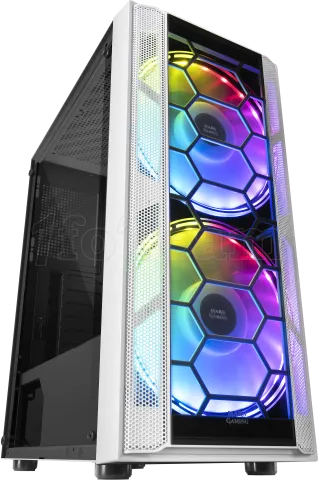 Photo de Boitier Moyen Tour ATX Mars Gaming MC500 RGB avec panneau vitré (Blanc)
